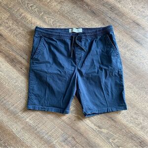 PD&C Shorts Navy XXL Cotton Stretch Elastic Waist Pull On